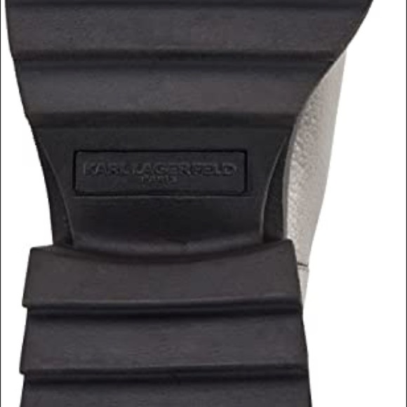 KARL LAGERFELD PARIS Pippa Crystal Embellished Platform Boot | Gunmetal Size 6 - Picture 7 of 9